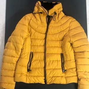Yellow Primark Golden Puffy Jacket Size S